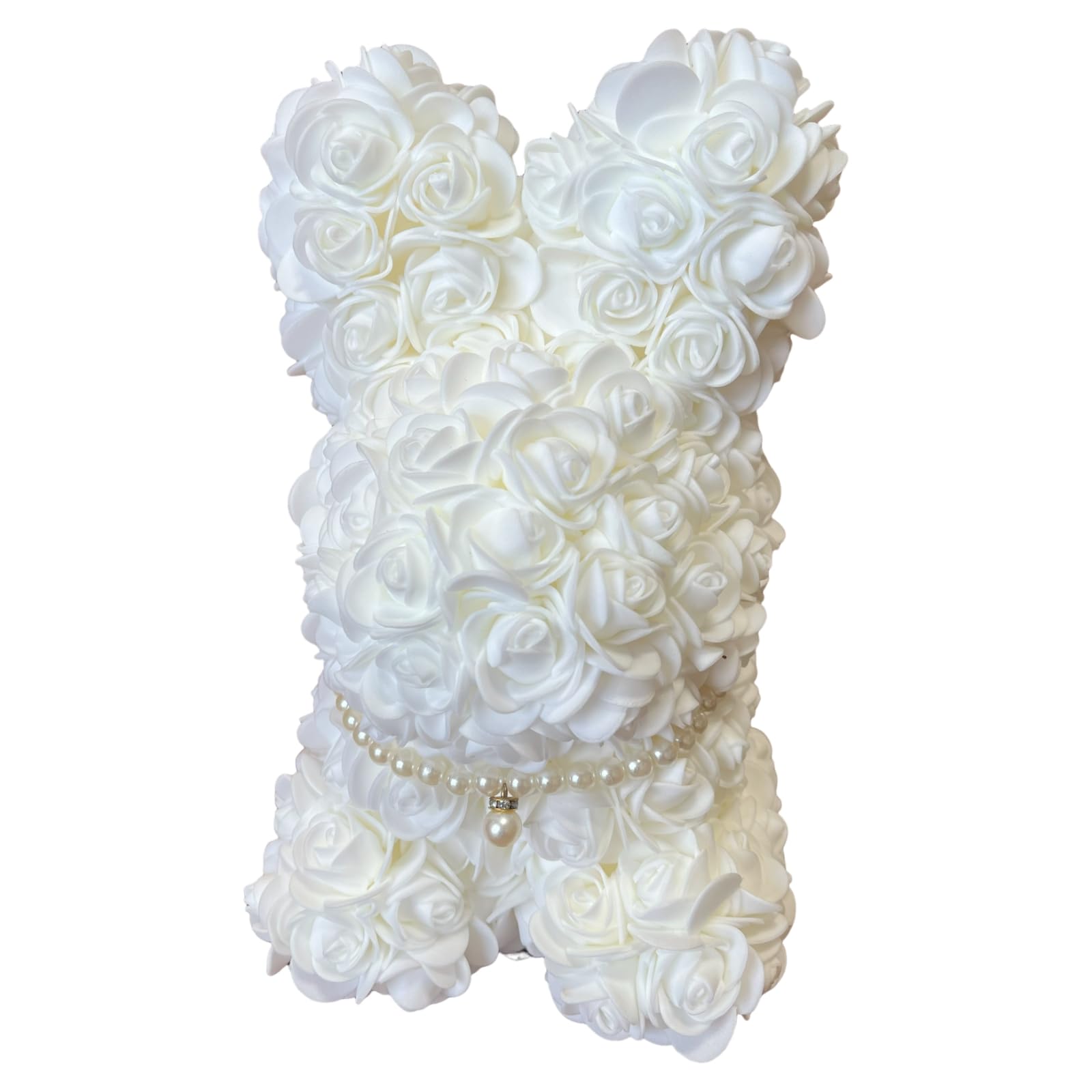 

Plush Rose and White Perfect for Gifts and 805363 Q-FLA Ornament, Rabbit, Celebrations, белый