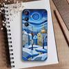 Whimsical landscape Starry Night Phone Case For Samsung Galaxy A73,A21s,A22,A31,A52,A53,A71,A41Soft Black Shell