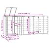 4 Ton Waste Bin Enclosure Gray 276 X 79 X 117 Cm Steel