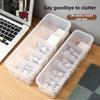 Transparent Data Cable Organizer Case Classification Dustproof Card Organizer with Lid Clutter Collection Box for Office Home