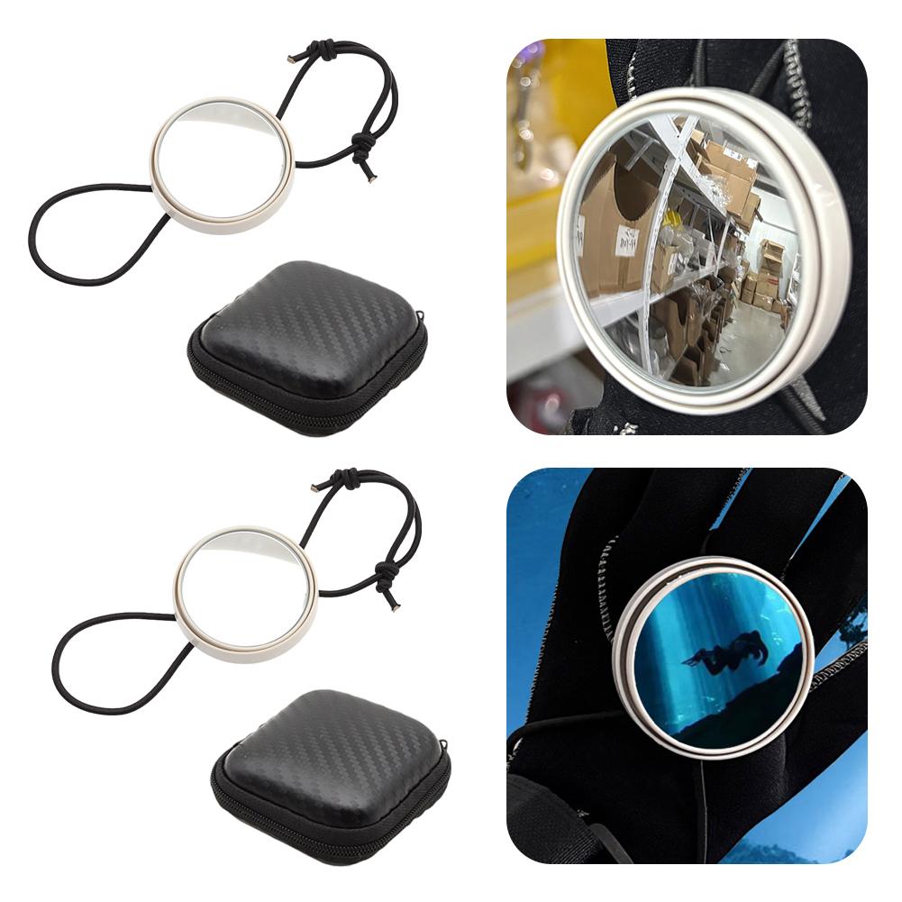 Marine Rearview Mirror with Lanyard Scuba Diving Mirror Diving Rearview Mirror Round Rearview Mirror Underwater Equipment