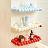 Punch Free Cloud Suction Cup Storage Rack Wall Mounted Wall Display Shelf  Bathroom