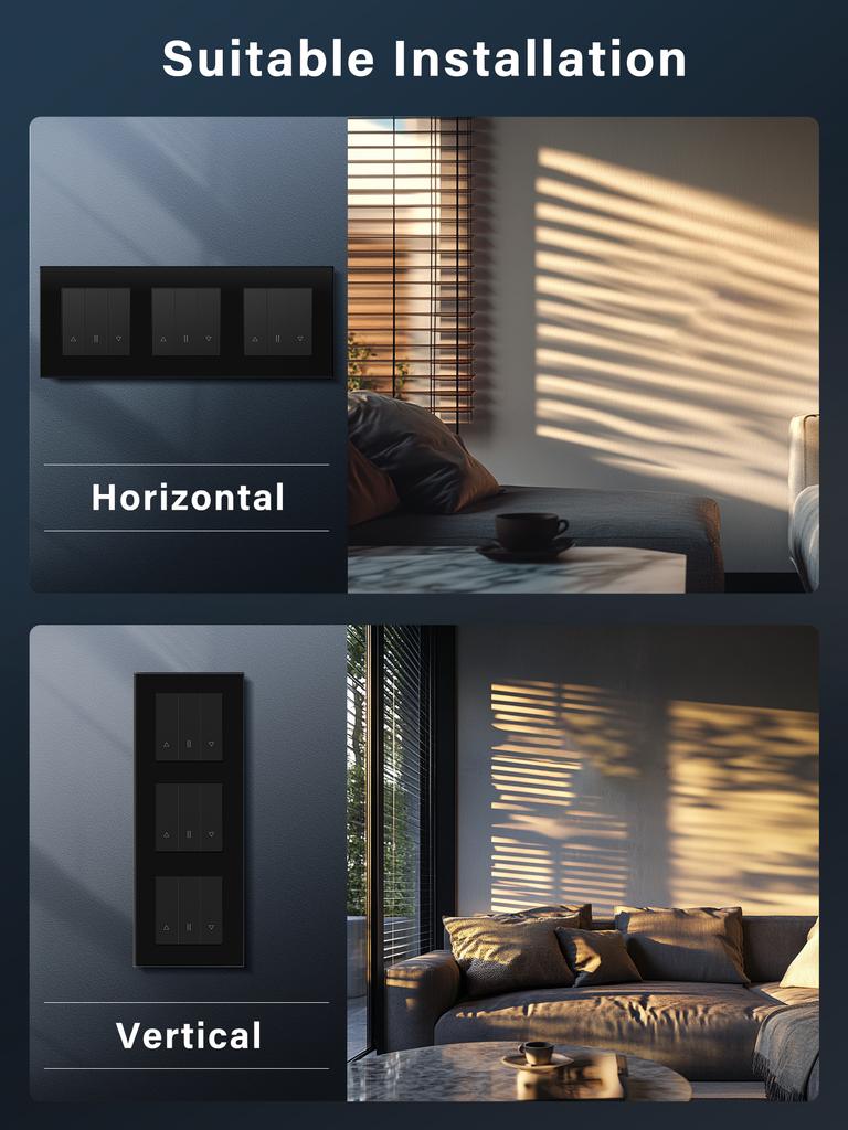 Comutatoare Smart BSEED Wifi pentru Jaluzele Luminoase Controller Jaluzele Suport Aplicație Smart Tuya Plus Prize Electrice Normale UE Panouri de Sticlă USBC