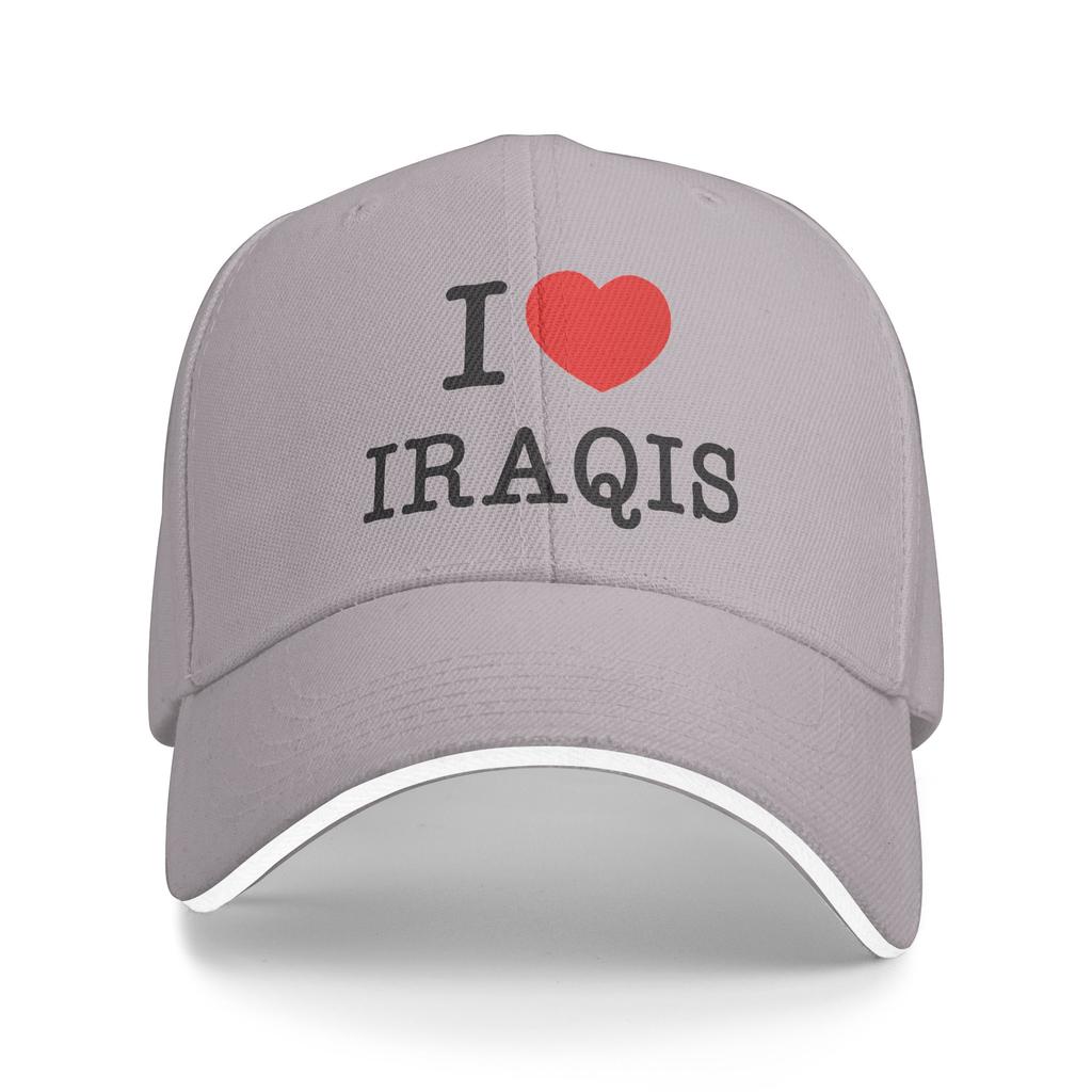I Love Iraqis Iraqi Sandwich Hat Unisex Women FashionBaseball Caps Sandwich Hat Adjustable Polyester Sun Caps Summer Cap