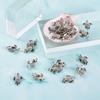 FASHEWELRY 50Pcs Antique Silver Sea Turtle Charm Links 21x14.5mm Tibetan Double Loops Sea Creature Animal Pendant Connectors for Jewelry Making Hole: