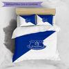Set Lenzuola Everton Football Stampato 3 Pezzi, Comodo Set Copripiumino per Camera da Letto Amico della Pelle