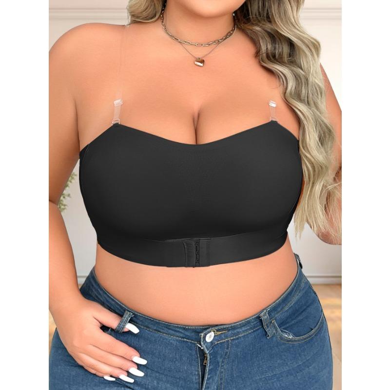 Women Plus Size Wireless Seamless Push Up Anti Sagging Soft Support Bra 1XL