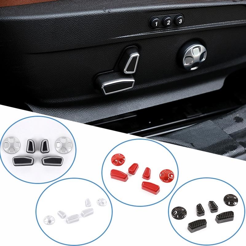 6Pcs ABS Seat Adjustment Button Cover Trim For Alfa Romeo Giulia Stelvio 2017 2018   Auto Accessories