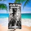 Asciugamano da Spiaggia Caldo Justin Singer Bieber per Bambini Asciugamano da Bagno Personalizzato Asciugamano da Piscina Regalo per le Vacanze Asciugamano da Picnic Regalo per Festa
