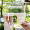Silicone Collapsible Water Cup for Travel And Outdoor Use Wide Mouth Foldable Portable Drinking Cup for Coffee Juice Soft Drinks