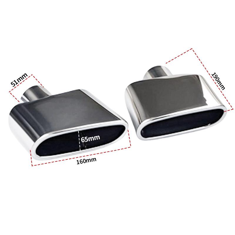 Automobil Edelstahl Schwarz Titan Auspuffrohr Quadratischer Auslass für BMW