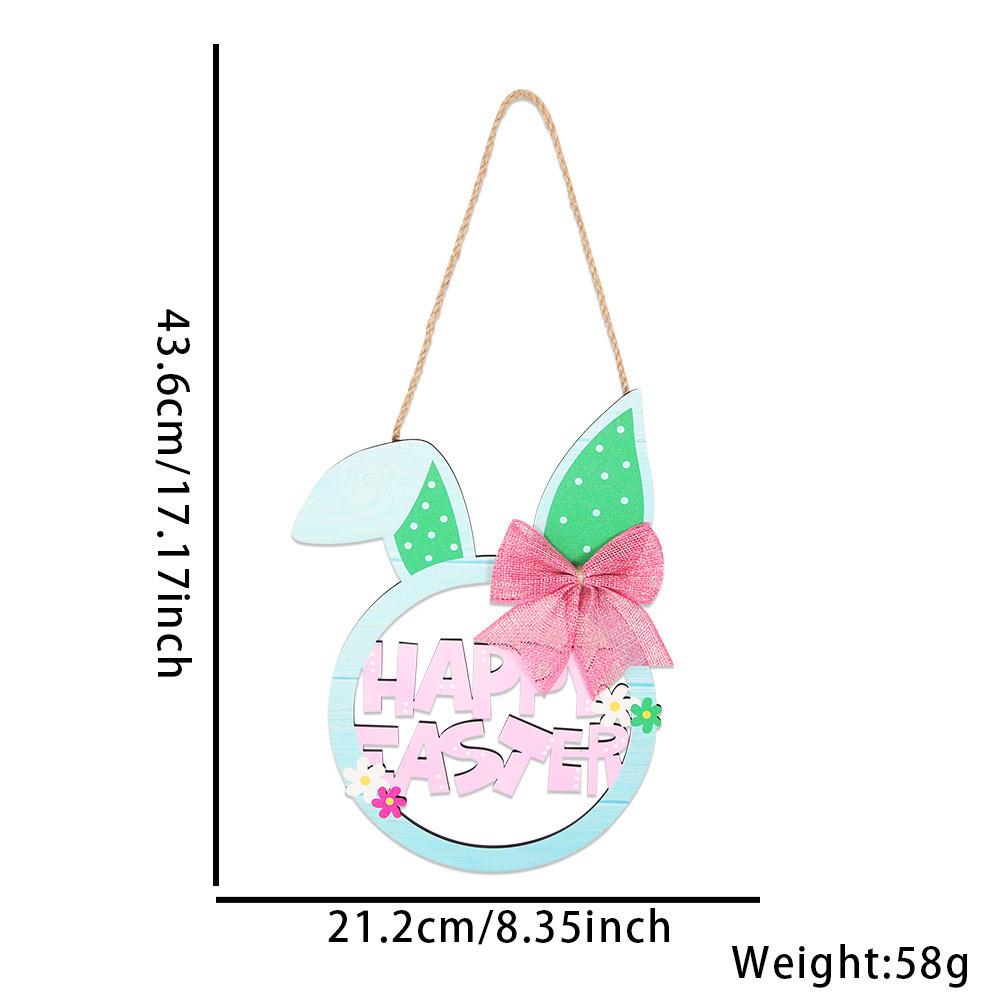 Cheerful Easter Wooden Decoration Sign With Beautiful Rabbit Artwork And Colorful Accents Egg