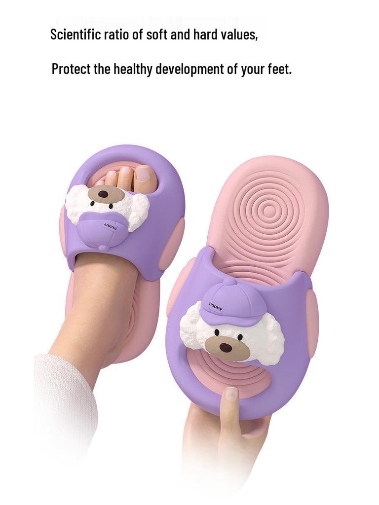 Puppy Kids Slippers: Non-slip Pink EVA Indoor Sandals for Girls 2026