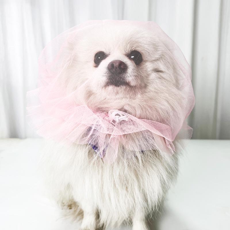 Copricapo Traspirante per Cani Maschera Protettiva per Animali Domestici Copricapo Confortevole Anti-Morso Copricapo Anti-Zanzare Prevenzione Mangiare Casuale
