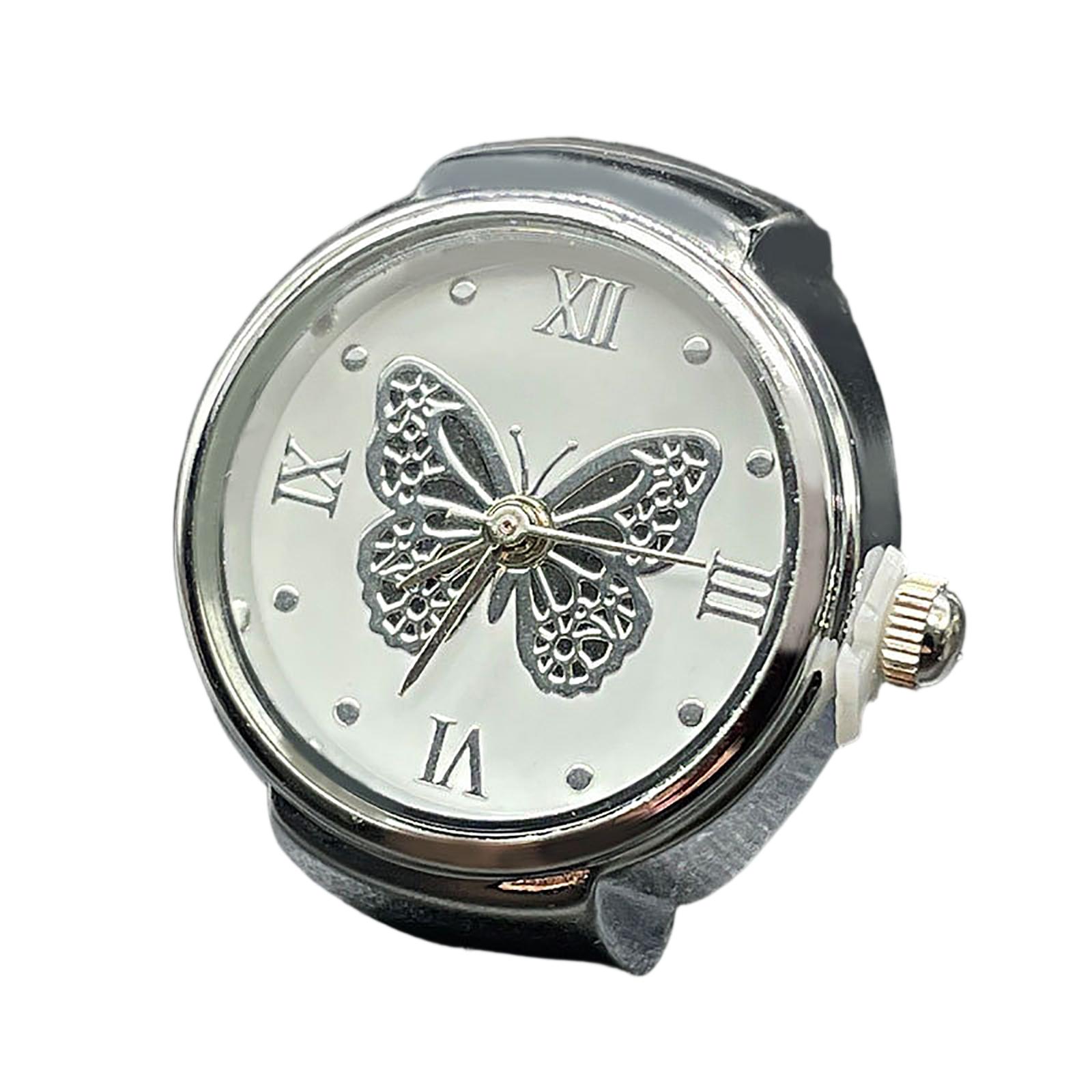 

Часы-кольцо Модные квадратные часы в форме кольца Индивидуальность Креативное ретро-кольцо в стиле Электронные часы One Size