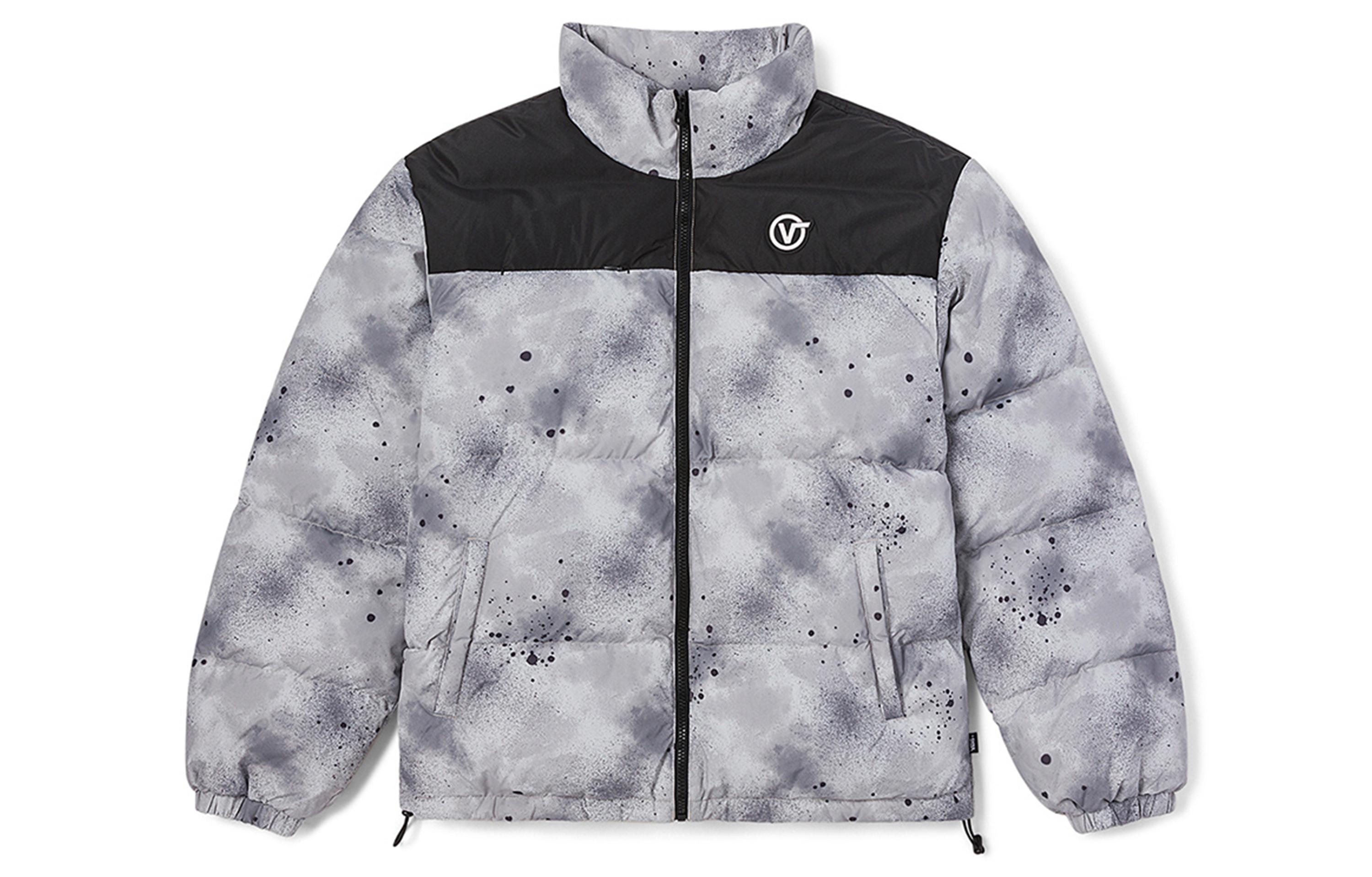 Vans Down Jackets Unisex Gray Stand Collar Thickened Puffer Jacket VN0A7YK1YC9 S
