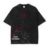 Summer Jujutsu Kaisen Anime Washed Vintage Shortsleeved Japanese Largesize Unisexs And Unisexs Slimming Top