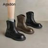 Augustine Martin boots women's 2025 new autumn British style short boots thick-soled casual black commuter single boots