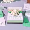 Time Piece Calendar 2026 Desk Calendar With Led Light 3D Tear-Away Calendar Paper Carving Art Memo Pad Notepad Gift Christmas
