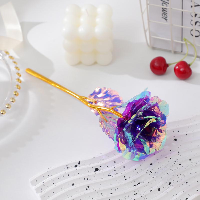 Φωτεινή Ανθοδέσμη με Τριαντάφυλλα από Φύλλο Χρυσού 24Κ: Διατηρημένα Τεχνητά Λουλούδια για την Ημέρα του Αγίου Βαλεντίνου, την Ημέρα της Μητέρας και τα Γενέθλια