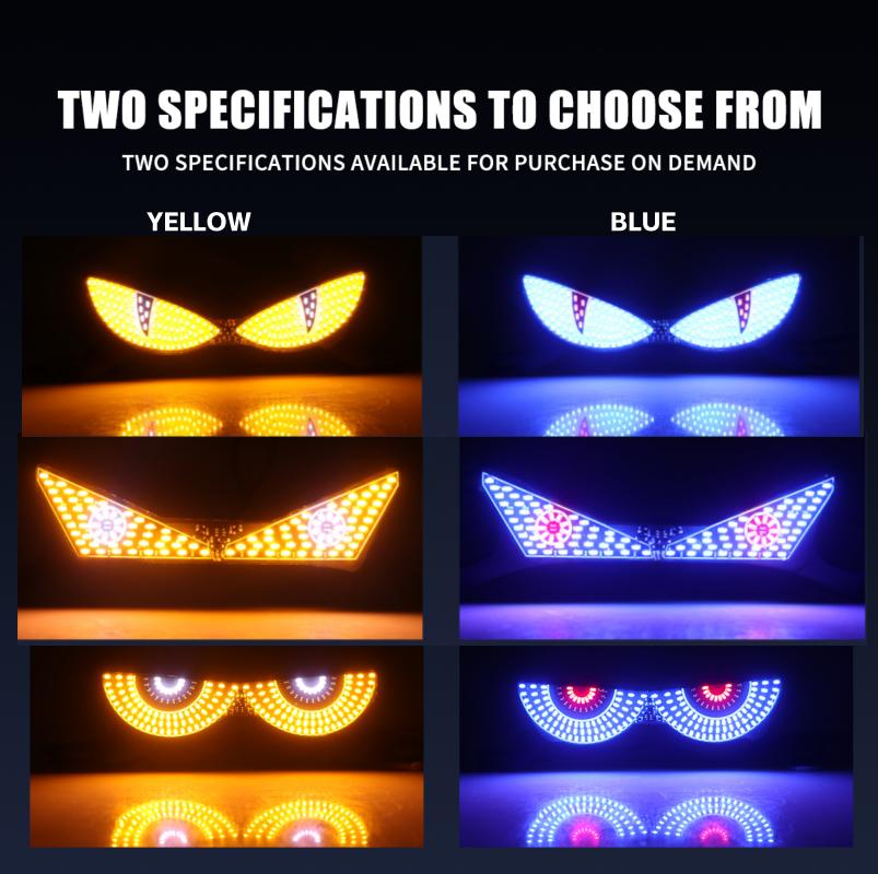 Motorcycle LED Lights Devil Eye Cat Eye Dynamic Tail Light Car Tail Decorative Lamp Strobe Eagle Eye Lamp Exterior Accessories
