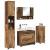 Bathroom Furniture Set with Door 4 pcs Reclaimed Wood Plywood and Metal