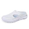 Men Slippers Breathable Mesh Casual Flat Shoes Outdoor Home Lightweigh Solid Slip On Couple Shoes Walking Sport Sandals2025
