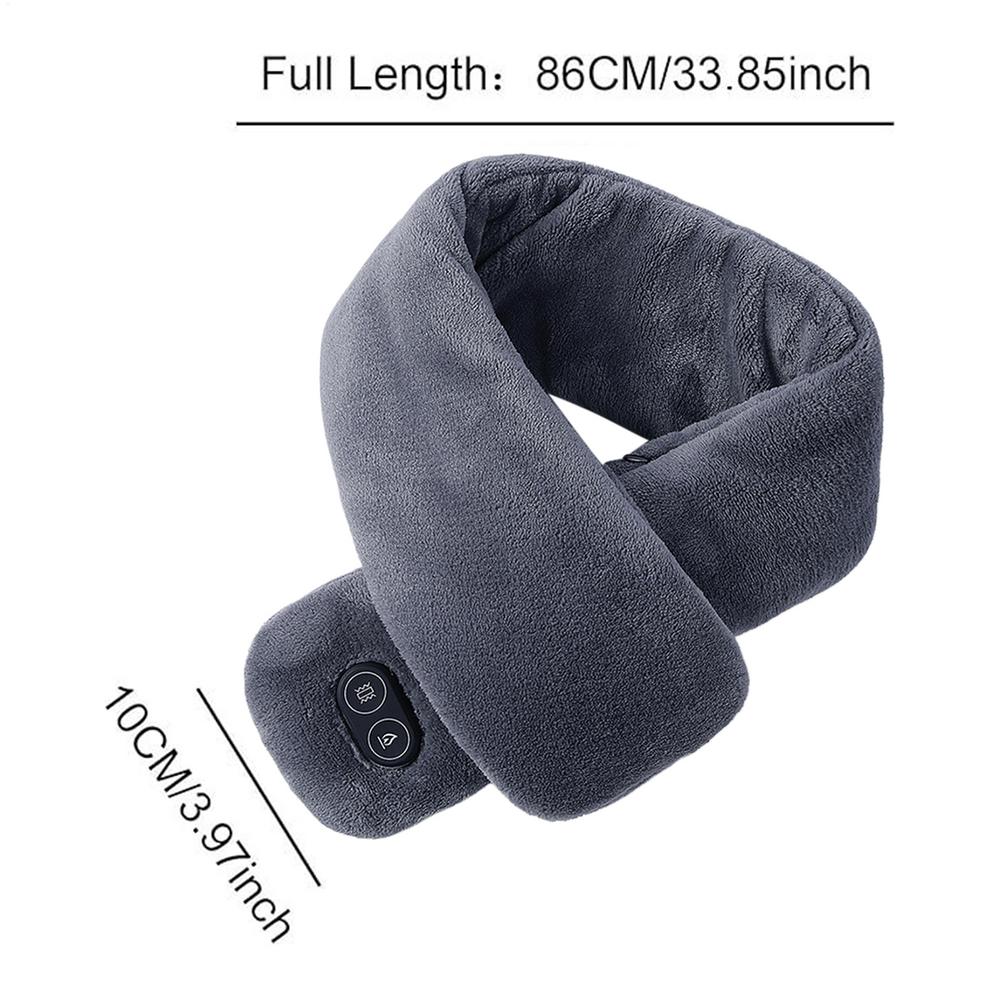 Heated Scarf 3-Level Vibration Massaging USB Heated Electric Neck Scarf For Cycling Skiing Running Camping Travel Men Teens