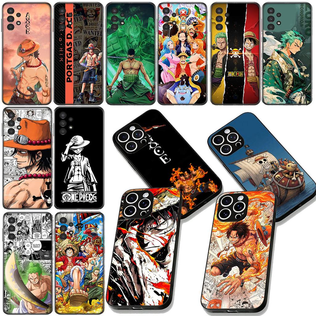 Ace One Luffy Pieces Roronoa Zoro Cover for Samsung Galaxy S22 S21 S20 FE Ultra Plus A35 A36 A37 A33 A34 A04 A71 Phone Case