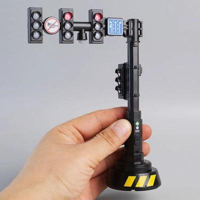 1Pcs Lamp Block Brick City Street View Parts Safety Dducation Traffic Light Toy Signpost Barrier Speed Indicator Warning Gifts
