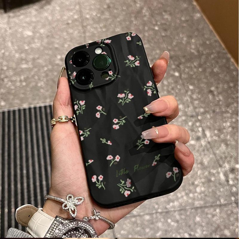 Women's Floral iPhone17promax Mobile Phone Case Is Suitable for Apple 16promax Pleats 14 Fresh 15 Sets
