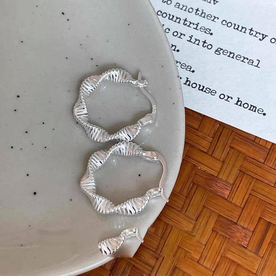 Xiaomi BF CLUB 925 Sterling Silver Wave Line Earrings For Women Girl Sexy Fashion Trendy Jewelry Gift Party Wedding Pendientes
