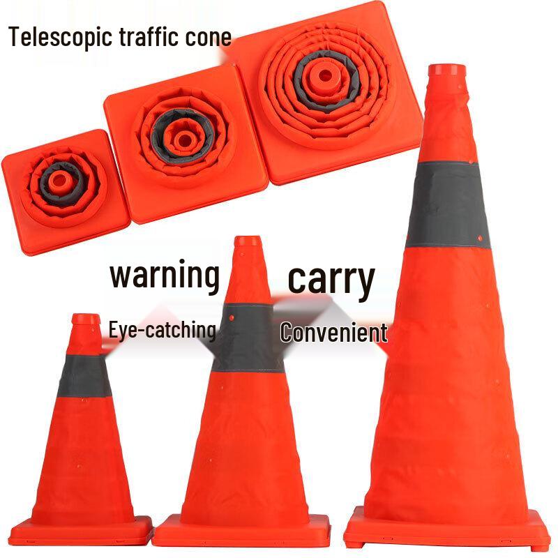 Faltbarer, einziehbarer, reflektierender Verkehrssicherheitskegel