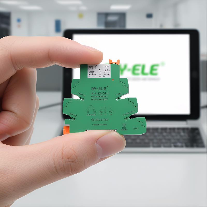 RY41F-1C Ultra-Thin Intermediate Relay - Slim Profile Electromagnetic Relay Module, Compatible With Hongfa RSL Base