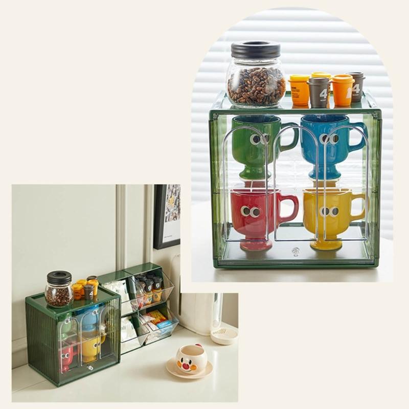 Jewelry Storage Box Coffee Mug Organizer Desktop Storage Box for Home Room Dorm