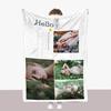 Ich liebe dich Personalisierte Decke mit Fotocollage Text Bild Kuscheldecke für Weihnachten Valentinstag Geburtstagsgeschenk