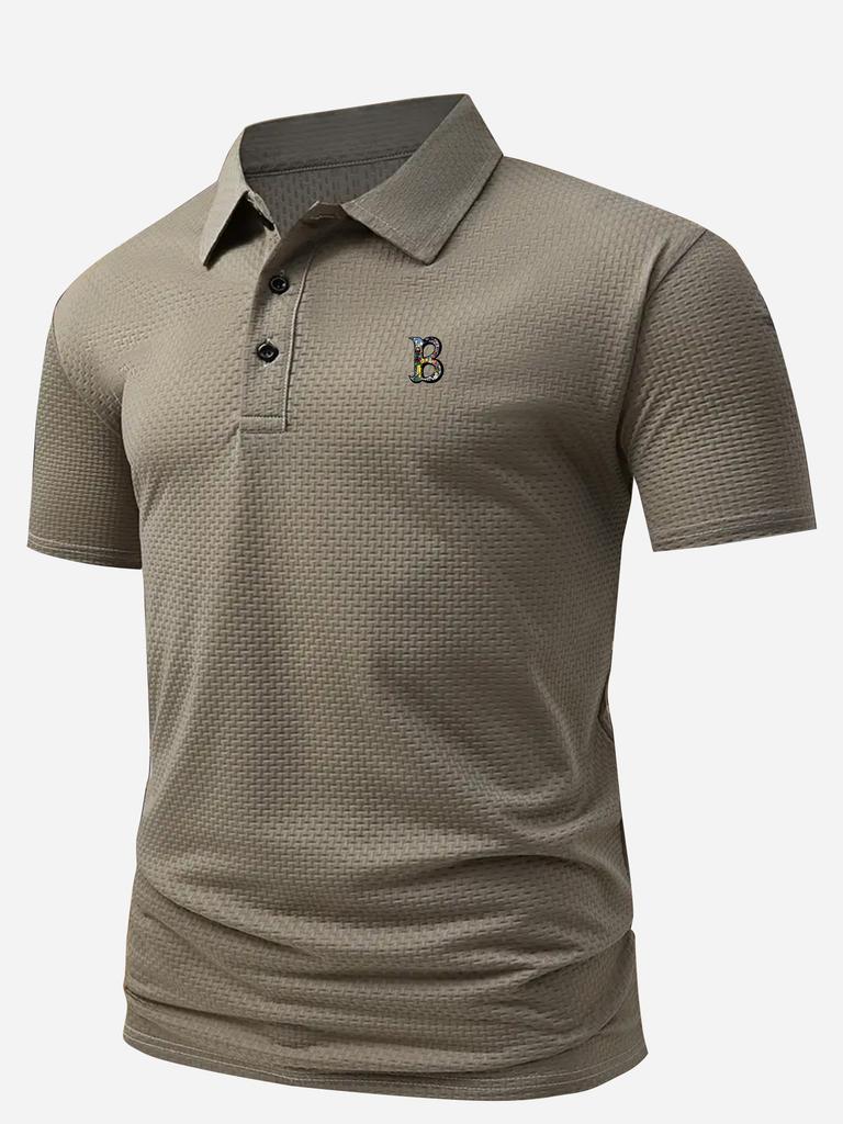 Heren Poloshirts 3 Knopen Casual Werk T-shirts Sneldrogend Korte Mouw Golfshirt voor Buiten