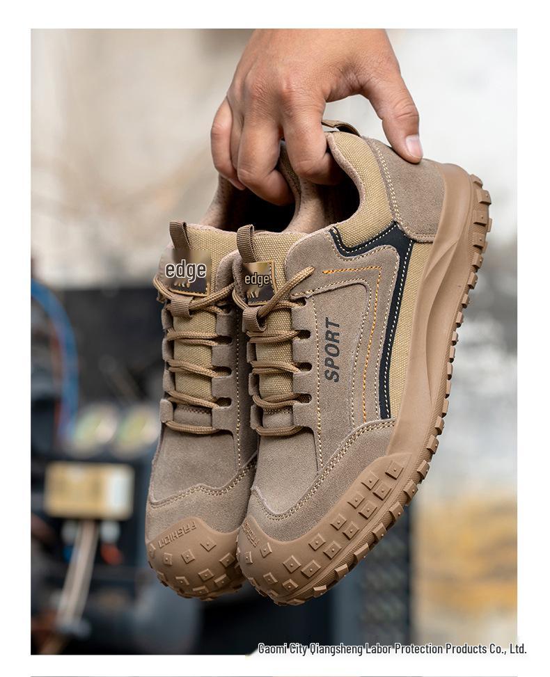 Men's Protective Work Shoes – Anti-Smash, Anti-Puncture, Low-Top, Breathable, Four Seasons Casual Footwear