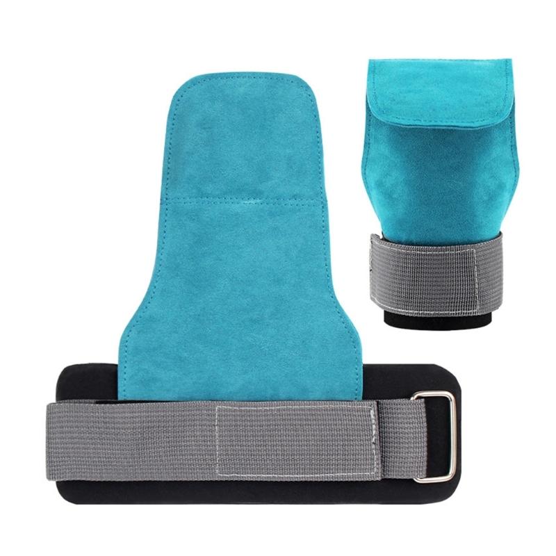 Fitness Weight Lifting Gloves Workout Palm Protector Grip Support Straps Weightlifting Grip Pads NonSlip Grip Gloves синий