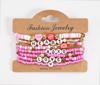 Valentine's Day Multi-layer Love Heart Bracelet - Elastic Polymer Clay Beaded Design for Qixi Festival