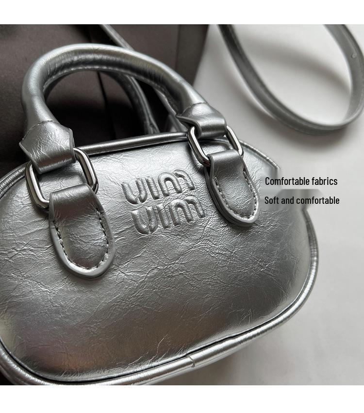 Korejská mini kabelka pro mastnou pleť - Dámská crossbody kabelka na rtěnku ve stylu bowlingové tašky