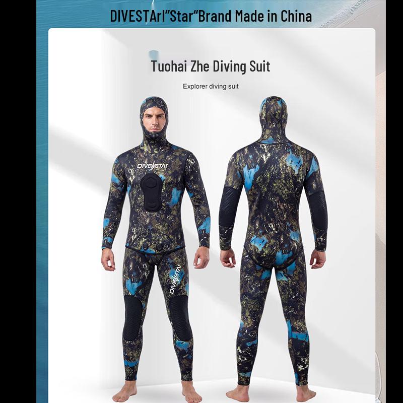 DIVESTAR Unisex Camouflage Spearfishing Wetsuit