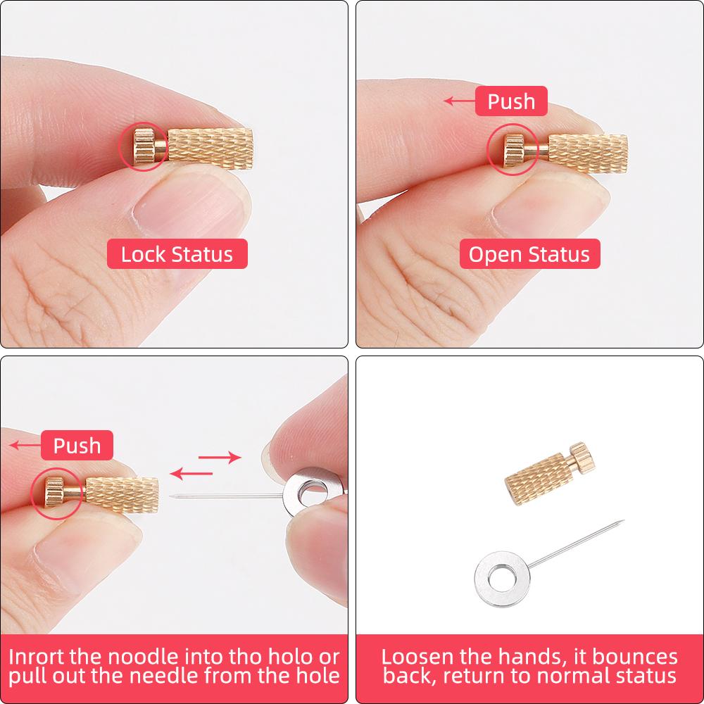 5pc/set Leather Sewing Needle Positioning Tool, Fixing Stitch Locator, DIY Leather Edge Locking Suture Located Needles
