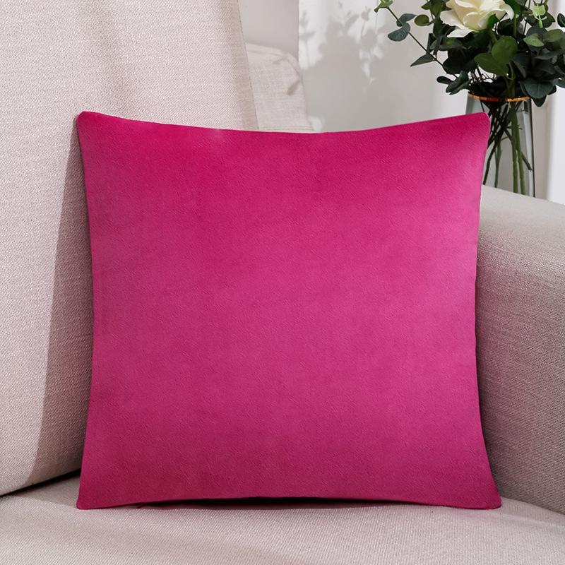 New Solid Color Nordic Velvet Pillow Sofa Office Living Room Simple Plush Cushion Bedroom Bedside Pillow