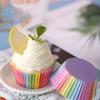 Baking Mold Cake Bottom Tray 100 Pack Cake Paper Tray Colorful Printed Mafen Cup Cake Paper Cup