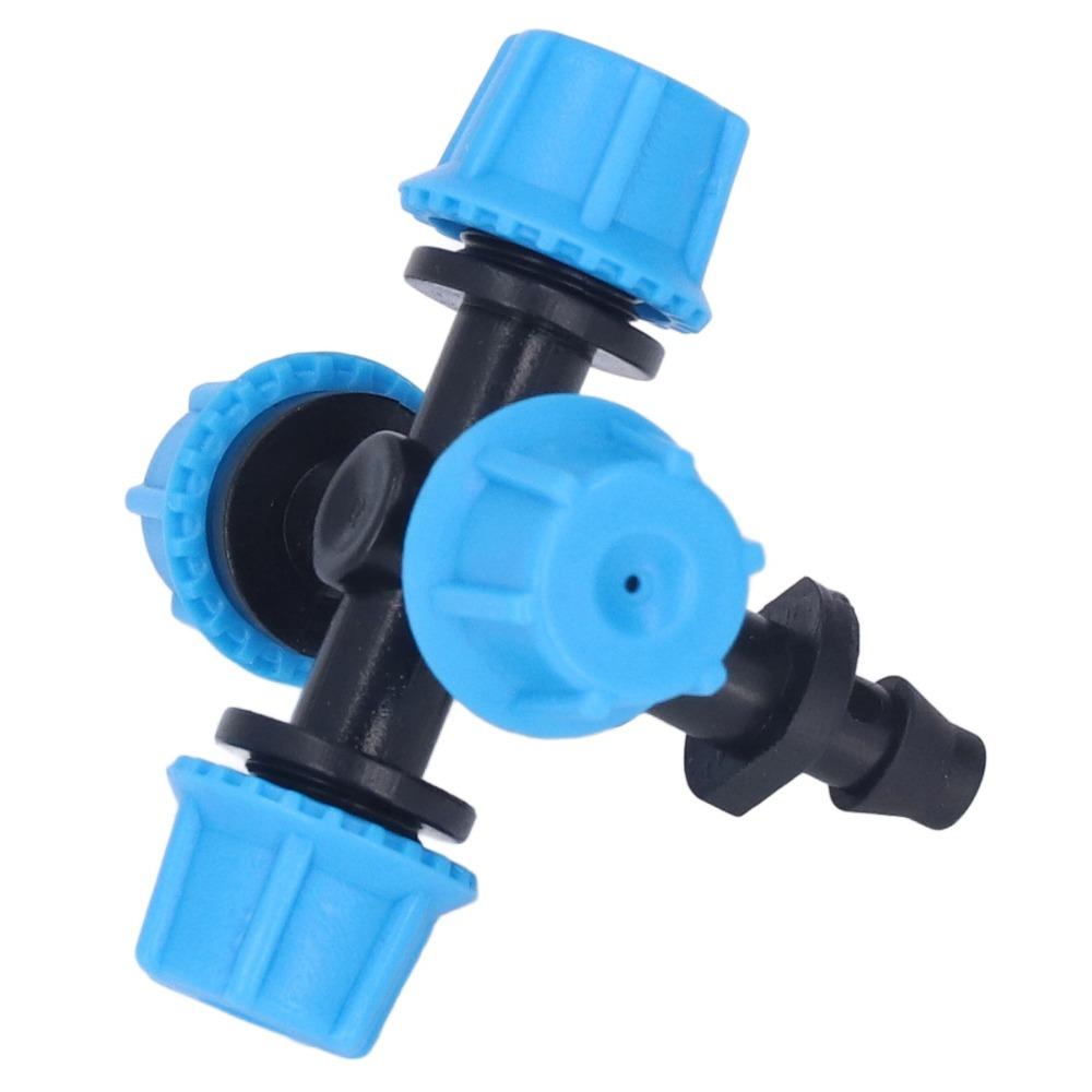 20PCS Plastic Cross Atomization Micro Nozzle Four Outlet Misting Sprinkler Nozzle  Horticulture Use