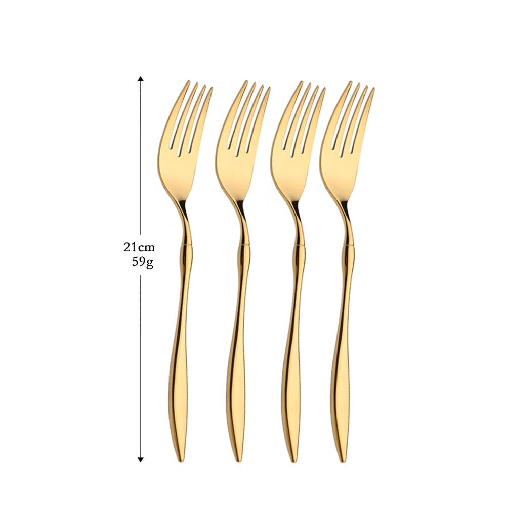 Gold Stainless Steel Tableware Set Knife Fork Spoon Western Style Dinnerware Cutlery Set Dinner Flatware Set
