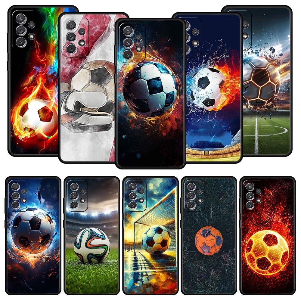 Football Phone Case for Samsung A51 A71 A72 A21S A12 A11 A15 A25 A31 A41 A23 A33 A53 A73 A03S A05S A13 5G A35 A55 Cover