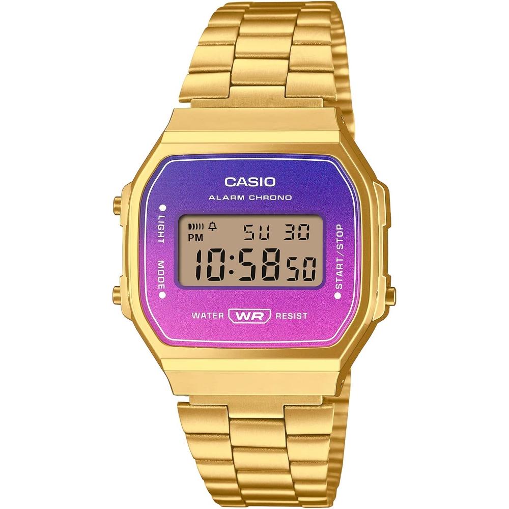 

Casio CASIO цифровые часы винтажной серии градиентный цвет A168WERG-2A мужские женские детские золотые Overseas модель