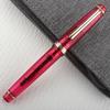 Ranvi Jinhao 82 Fountain Pens (3 Pens) - Clear, Fluorescent, White, Red, Green, Acrylic, Iridium, Fine Nib, Gold Trim, Converter Set